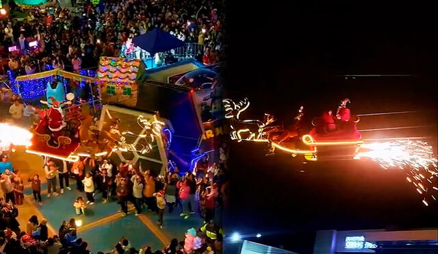 Peruanos simulan trineo volador de Papa Noel en Tacna y sorprenden: "No es Estados Unidos". Foto: composición LR / Roger García