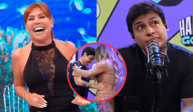 Curwen contó que Gabriela Serpa no respondió a sus mensajes. Magaly Medina lo criticó con humor en 'Magaly TV, la firme'. Foto: Composición LR/ATV/YouTube