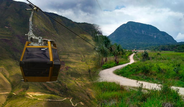 Este innovador teleférico incluirá senderos de vidrio, toboganes y parapente, buscando ofrecer experiencias únicas en un entorno sostenible en la región del Alto Mayo. Foto: composición LR/Andina