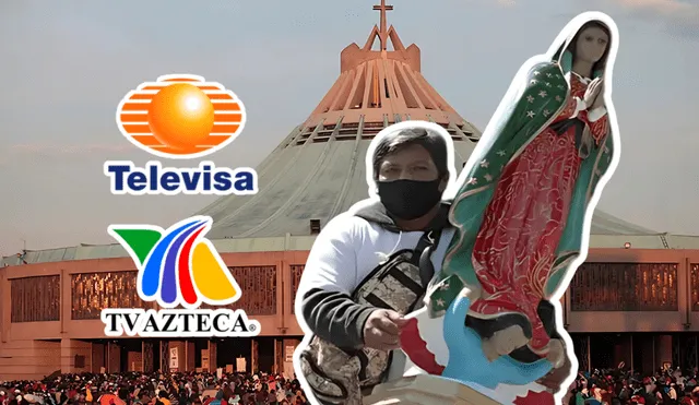 Mañanitas a la Virgen es transmitida tanto por Televisa, como por TV Azteca. Foto: composición LR/EFE