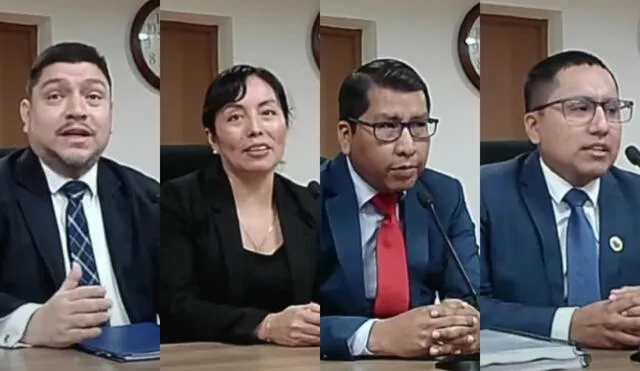 Jueces penales nacionales: Christian Alfaro, Lilizana Lizarraga, Wilmer Quispe y  Andy Rodríguez