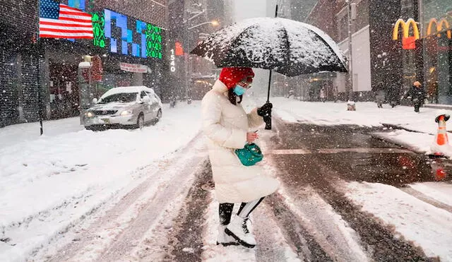 El Servicio Meteorológico Nacional identificó estos condados como los más expuestos a la tormenta invernal en Nueva York. Foto: La Tercera