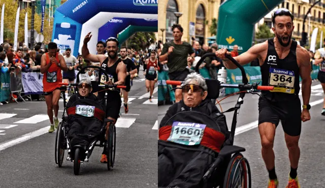 La maratón que corrió Eric Domingo fue un homenaje a las víctimas de la DANA. Foto: composición LR/Instagram/@eeriic.