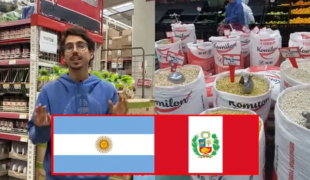 Youtubers argentinos se sorprenden con los precios del supermercado en Peru. Foto: captura