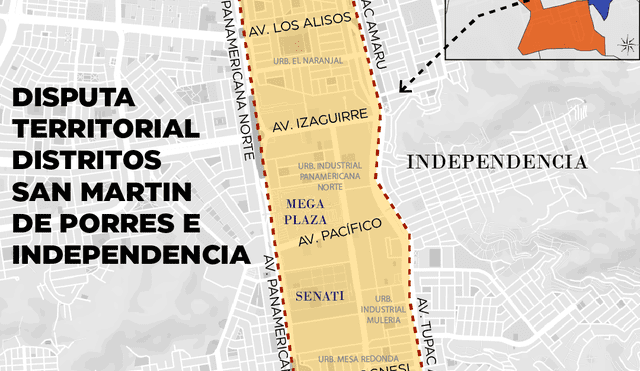 Mapa de la disputa territorial. Foto: Difusión / Wikimedia Commons