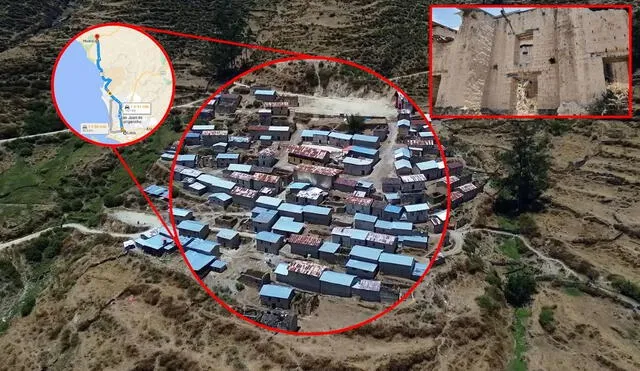 San Salvador de Pampas, un pueblo de Huaral que llegó a albergar a 800 personas, fue abandonado principalmente debido a las condiciones climáticas extremas y las dificultades para la agricultura. Foto: composición LR