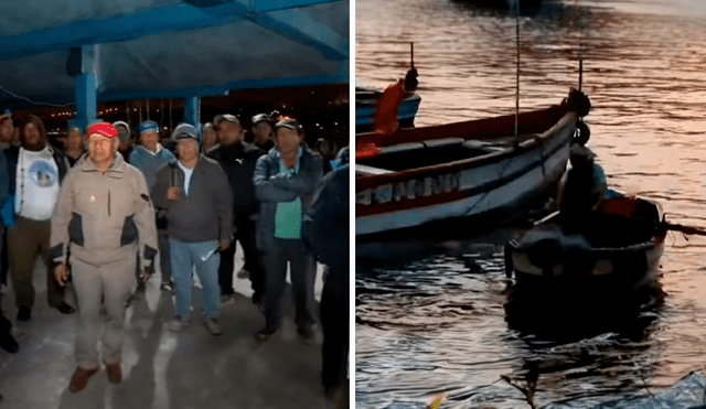 Pescadores se han mantenido en el terminal de Chorrillos desde la madrugada de hoy. Foto: composición LR/captura Panamericana TV