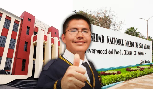 Rafael Ricaldi alcanzó una vacante en la UNI en la modalidad Ingreso Escolar Nacional (IEN). Foto: composición LR/La República/UNMSM/Andina