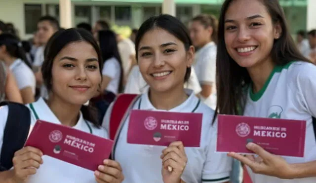 La Beca Benito Juárez, impulsada por el Gobierno de México, ha sido fundamental en la prevención de la deserción escolar. Foto: Gobierno de México/IA Freepik