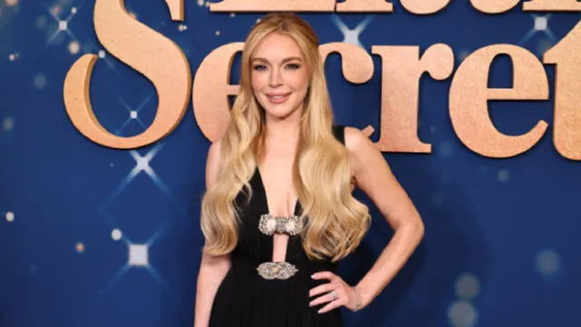 Linday Lohan protagonista de cinta navideña de Netflix titulada 'Nuestro Secretito'. En la foto durante el avant premiere. Foto: AFP