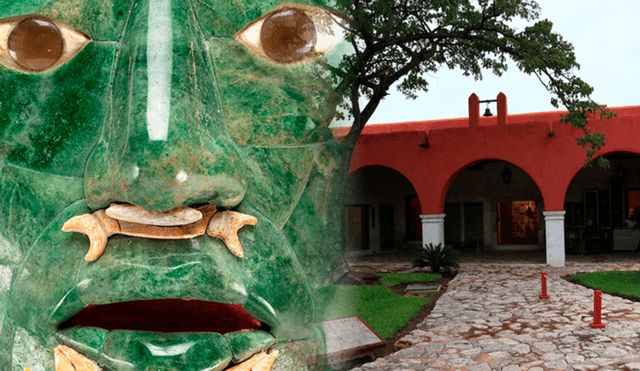 El Museo de Arquitectura Maya Baluarte de la Soledad en Campeche comenzó a exhibir la joya de jade de Calakmul a partir del segundo fin de semana de diciembre. Foto: composición Jazmin Ceras/LR