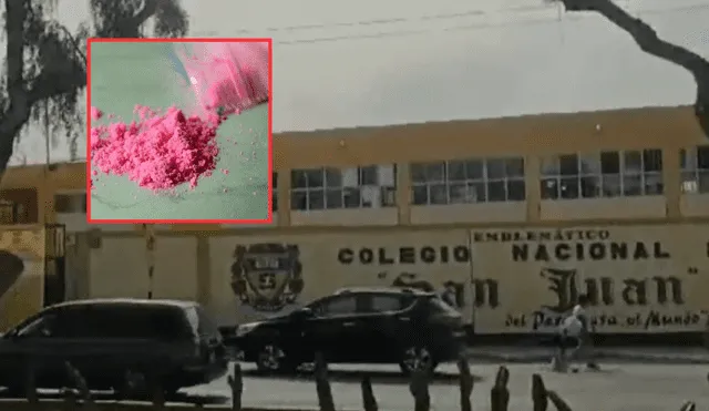 Presunta venta de sustancia ilegal habría sido realizada al interior del colegio. Foto: Captura