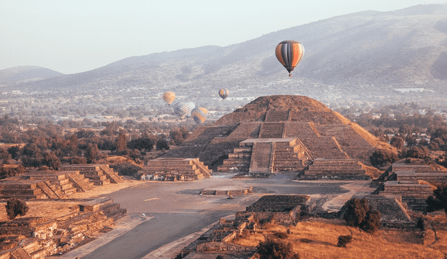 El turismo en Teotihuacán ofrece sobrevolar la maravilla en el globo aerostático más grande de Latinoamérica. Foto: Ceetiz.