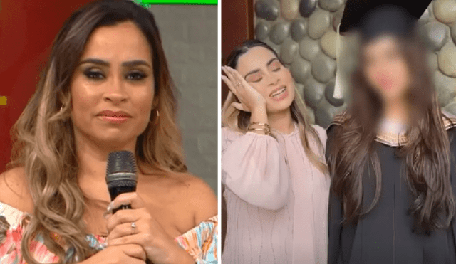 Ethel Pozo no pudo contener las lágrimas tras la graduación de su hija. Foto: Composición LR/Captura América TV/Ethel Pozo/Instagram