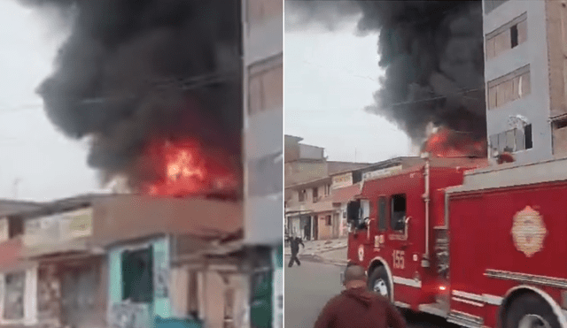 Bomberos determinan origen del fuego en vivienda de VMT. Foto: Difusión