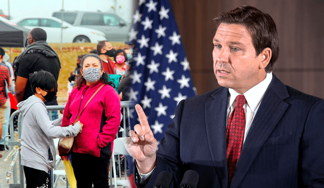 El programa de reubicación de inmigrantes en Florida, impulsado por Ron DeSantis, excluye a ciertos grupos de extranjeros. Foto: composición LR