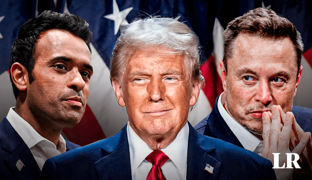 Elon Musk y Vivek Ramaswamy lideran la lista de los multimillonarios que integrarían el gabinete de Donald Trump. Foto: composición LR/difusión