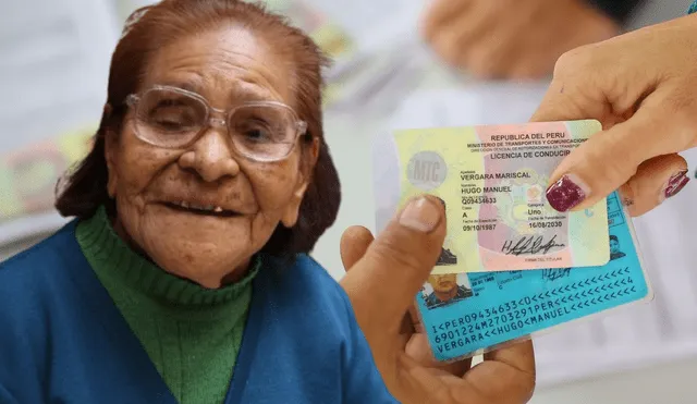 La adulta mayor podrá obtener la licencia de conducir si cumple con determinados requisitos. Foto: Composición LR/Andina