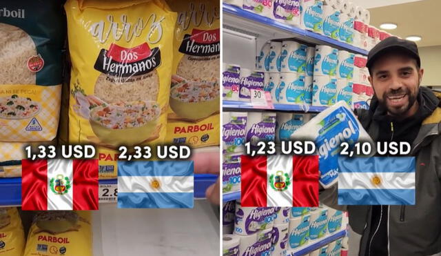 Youtuber argentinos visitan supermercados en Perú y Argentina y comparan precios de productos. Foto: captura / composición LR