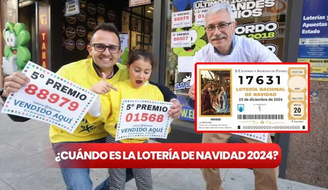 La Lotería de Navidad 2024 se celebra en España en diciembre en su modalidad el Gordo de Navidad. Foto: composición LR/ X