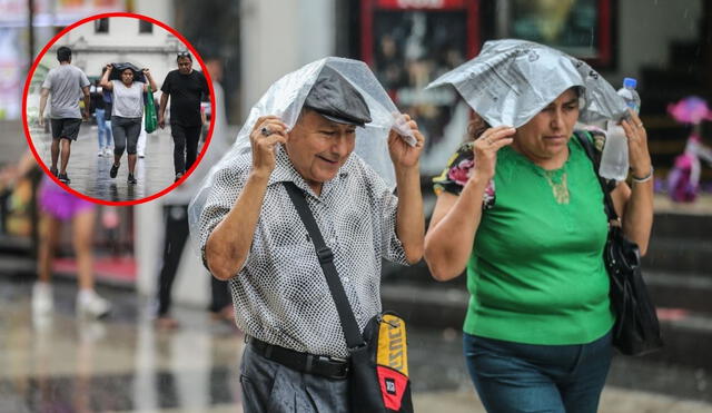 Senamhi ha emitido una alerta de lluvias para varios distritos de Lima, incluyendo Ate, Chosica, Ancón, Comas y San Juan de Miraflores. Las precipitaciones serán más intensas por la tarde y noche. Foto: Andina / composición LR