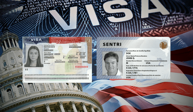 La visa permite la entrada legal al país, mientras que la tarjeta Sentri facilita el cruce fronterizo para quienes ya tienen ese permiso. Foto: composición LR/difusión