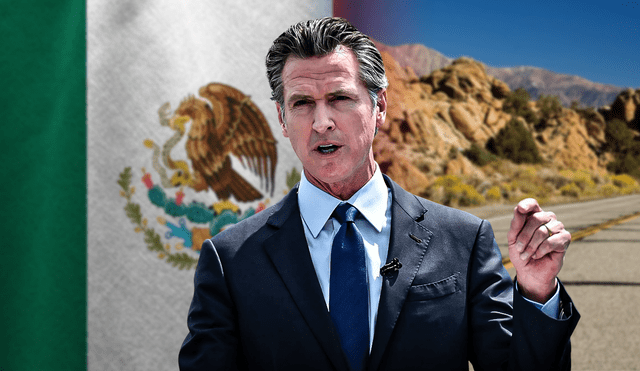 Gavin Newsom propone crear una carretera que uniría México y California. Foto: composición LR/difusión