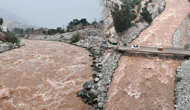 Ante las fuertes lluvias en la zona que han aumentado el caudal del río Rímac, el alcalde de Chosica ha solicitado esta medida al Gobierno/Composición LR/Foto: Marcia Chahua