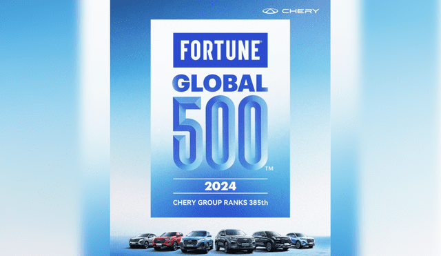 Con una operación en 110 países y un reconocimiento en el Fortune Global 500, Chery destaca por su innovación tecnológica. Fuente: Difusión.