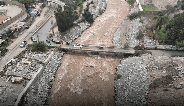 Crecida. Los ríos Rímac y Chillón muestran un incremento en su caudal. Senamhi señala que lluvias seguirán en la sierra. Foto: Marcia Chahua / URPI-LR