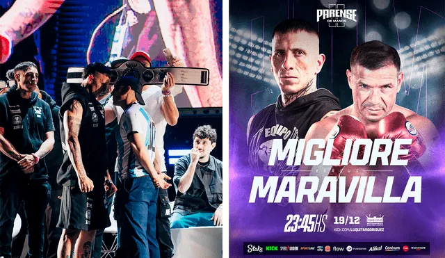 La pelea de 'Maravilla' Martínez vs Pablo Migliore comenzará a las 11.45 p. m. de Argentina. Foto: composición LR/Párense de Manos