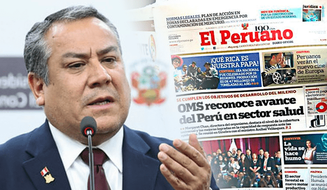 Gustavo Adrianzén afirma que sancionará a los responsables del error en publicación de Ley en El Peruano. Foto: composición LR