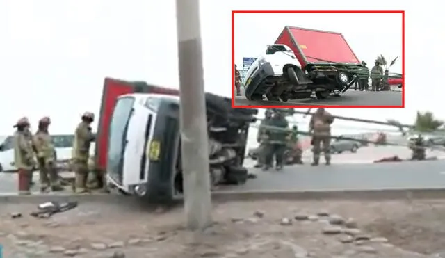 Accidente de tránsito en la Costa Verde/Composición LR/Foto: Buenos Días Perú