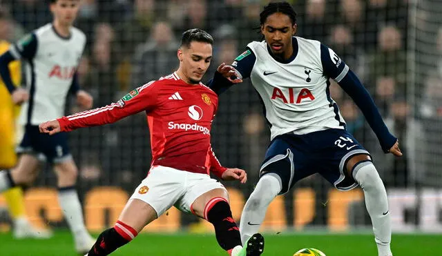 Manchester United enfrentó a Tottenham por los cuartos de final de la Carabao Cup. Foto: AFP