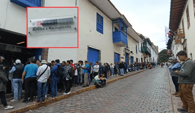 La caída del sistema de reservas para Machu Picchu genera indignación y frustración entre los usuarios, evidenciada por las largas colas en la DDC de Cusco. Foto: Composición LR.