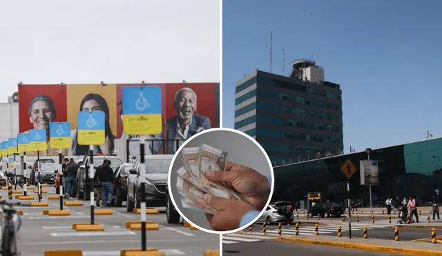 La actual tarifa para el estacionamiento de vehículos es S/5,20 en el Aeropuerto Jorge Chávez. Foto: composición LR/Andina