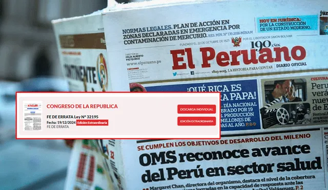 El Peruano se rectifica y publica norma con las modificaciones correctas. Foto: composición LR