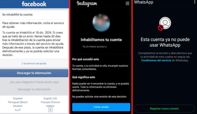 Evita que Meta bloquee tu cuenta de Facebook, Instagram y WhatsApp. Foto: Semana