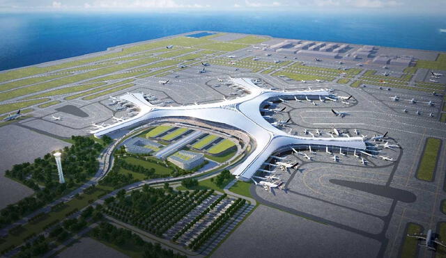 Diseñado para operar sobre una isla artificial de 20 kilómetros cuadrados, el Aeropuerto Internacional de la Bahía de Jinzhou es una proeza de la ingeniería china. Foto: Dalian International Airport