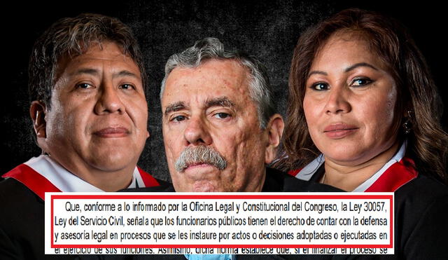 Los peruanos pagaremos la defensa de los tres congresistas.