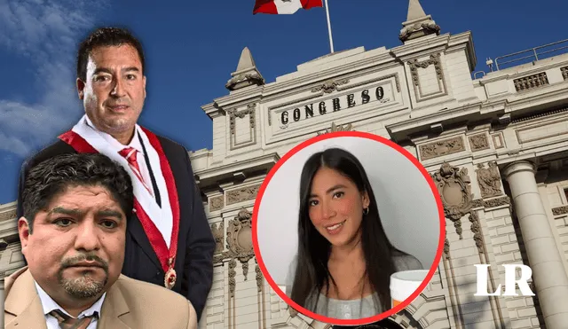 Isabel Cajo Salvador, actualmente en el despacho del congresista Edwin Martínez y extrabajadora de Torres Saravia, ganaba 7 mil soles sin contar con estudios superiores. | Composición LR. Isabel Cajo Salvador, actualmente en el despacho del congresista Edwin Martínez y extrabajadora de Torres Saravia, ganaba 7 mil soles sin contar con estudios superiores. | Composición LR.