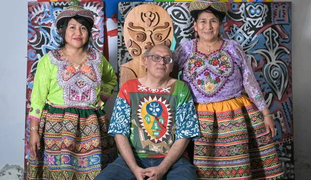 Venuca Evanán, Herbert Rodríguez y Gaudencia Yupari. Foto: Miguel Vásquez.