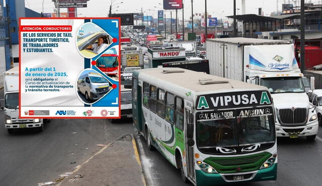 El curso está dirigido para los transportistas de Lima y Callao, según la norma aprobada por el MTC. Foto: Andina/MTC/ATU/LR