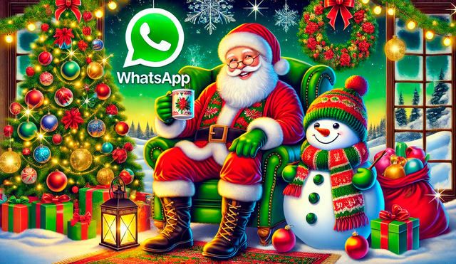 Aprende a programar mensajes de Navidad y Año Nuevo 2025 en WhatsApp desde Android e iOS.  Foto: composición LR/IA