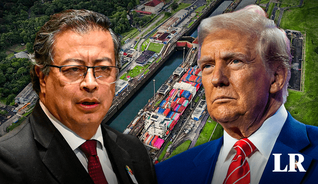 El presidente colombiano Gustavo Petro respaldó a Panamá ante las amenazas de Donald Trump sobre el control del Canal de Panamá. Foto: composición LR/AFP