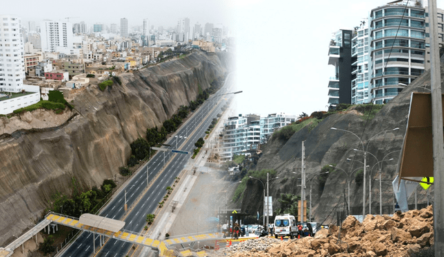 La construcción en los acantilados de la Costa Verde puede representar un peligro si no se realiza una rigurosa revisión previa de los diseños estructurales. Foto: Composición La República.