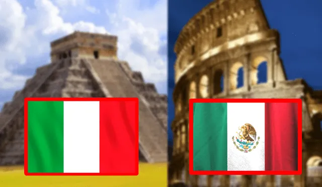 Los orígenes de los estandartes de México e Italia son completamente distintos y no están relacionados entre sí. Foto: Composición LR.