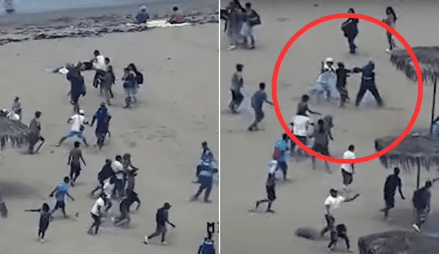 Dos fiscalizadores resultaron heridos a causa de los golpes que recibieron. Foto: Captura Panamericana Televisión