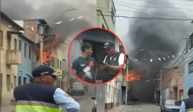 Hombr arriesgó su vida para salvar a su familia de fuerte incendio. Foto: Difusión