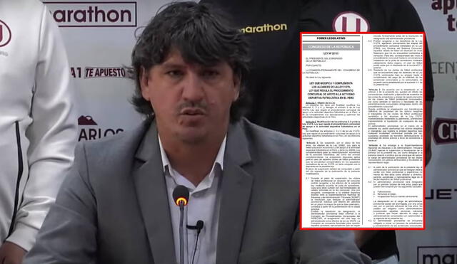 Jean Ferrari anunció que Sunat lo destituiría como administrador provisional de Universitario. Foto: composición LR/captura